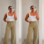 Wide Leg Jeans - Mtu Amevaa Mirror Selfie AI