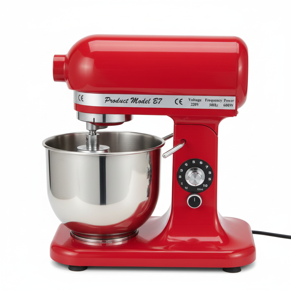 B7 Stand Mixer - Red Studio Shot