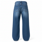 Wrap Waist Jeans - Back View Wide Leg