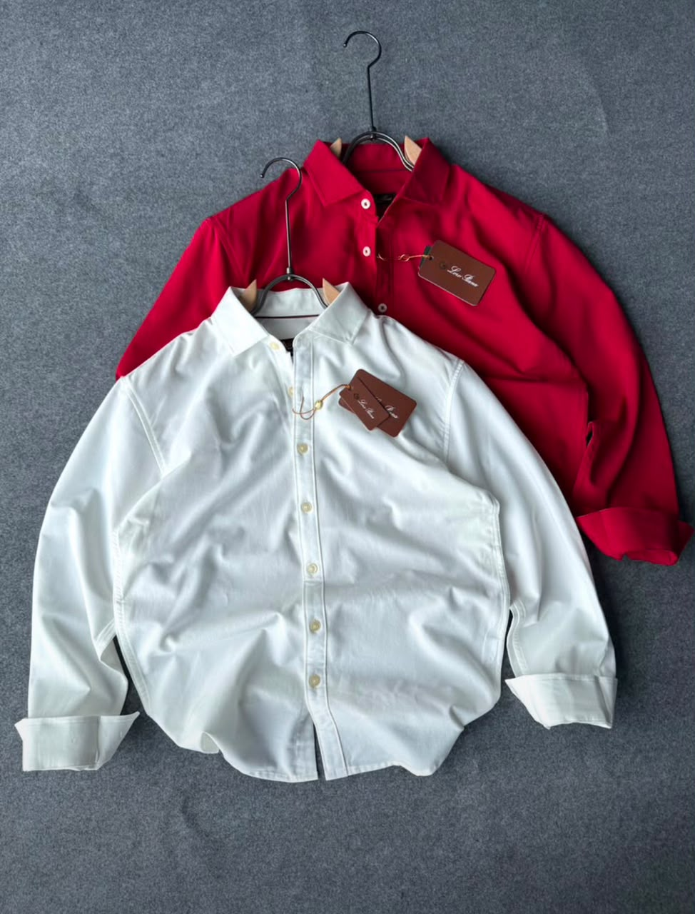 Loro Piana Shirts - White na Red on Hanger