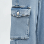 Light Blue Cargo Jeans - Pocket Detail Close Up