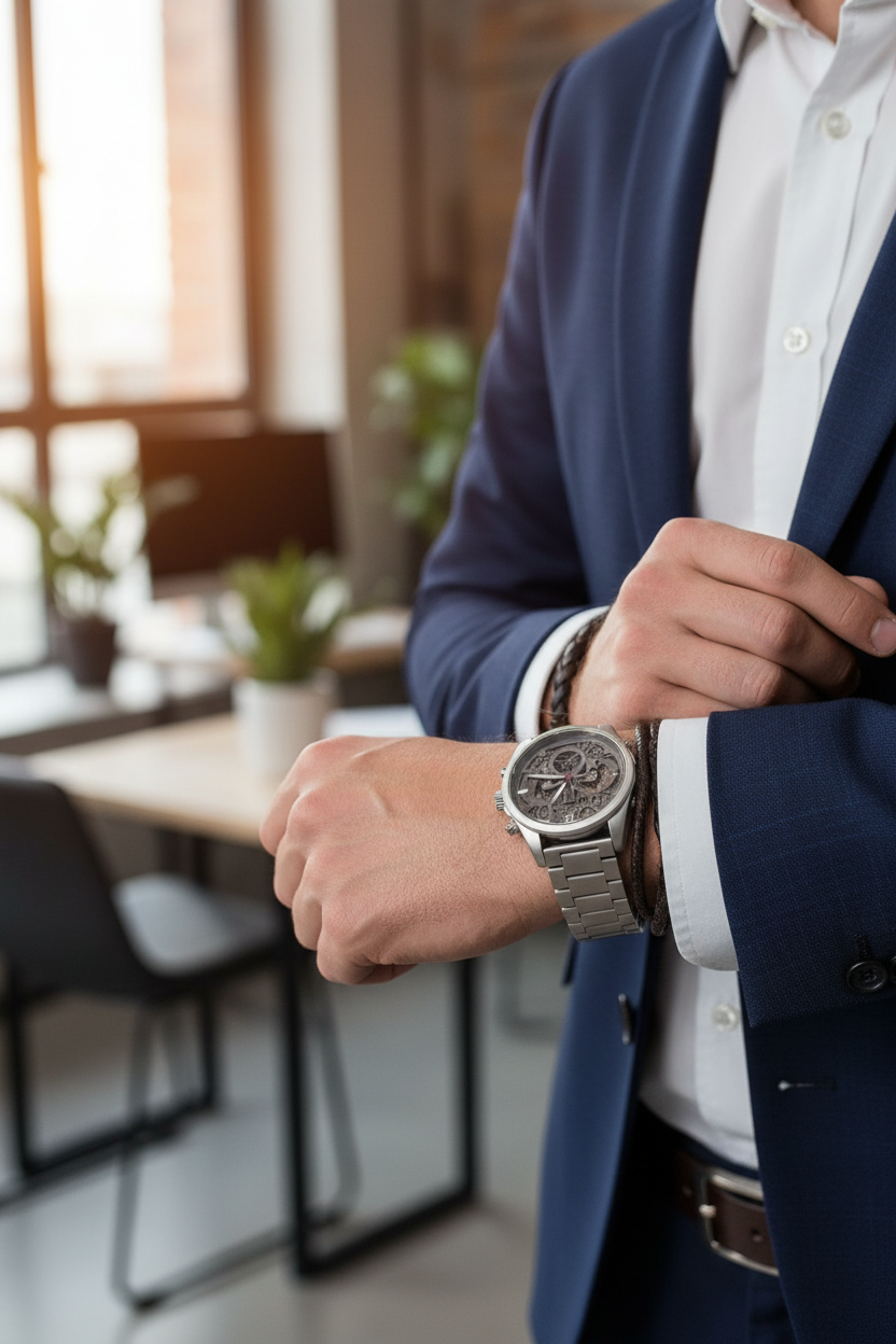 Skeleton Watch Lifestyle Wrist Shot