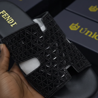 Black Crystal Sandal - Dark Luxury Detail Shot