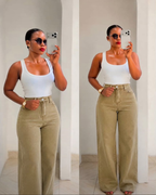 Wide Leg Jeans - Mtu Amevaa Mirror Selfie