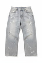 Distressed Baggy Jeans Flat Lay