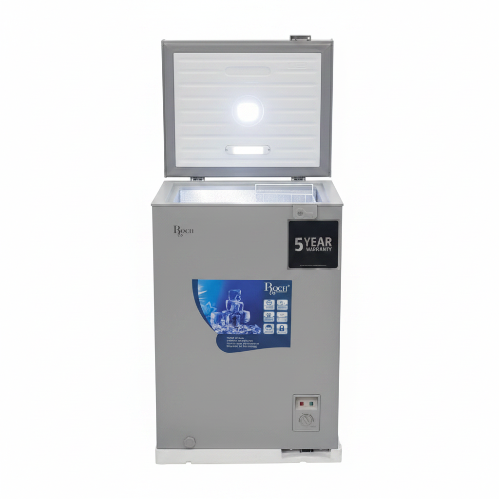 ROCH Chest Freezer RCF 130G-I - Mlango Wazi na LED Light