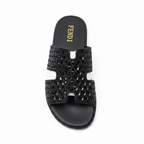 Black Crystal Sandal - Studio Shot Mbele