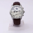 Carrera Moonphase Watch - White Dial Brown Strap