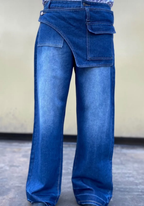 Designer Wrap Waist Jeans - Back View Original