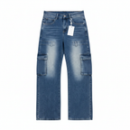 Cargo Jeans - Flat Lay White Background
