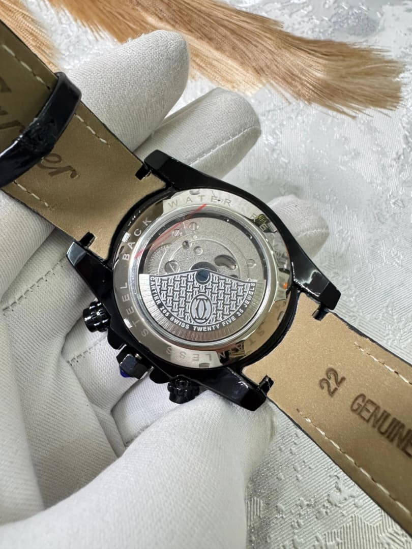 Luxury Chronograph Watch - Transparent Caseback