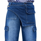 Wrap Waist Jeans - Waistband Detail Close Up