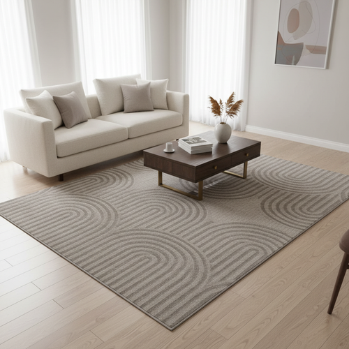 3D Arch Rug - Living Room Setting