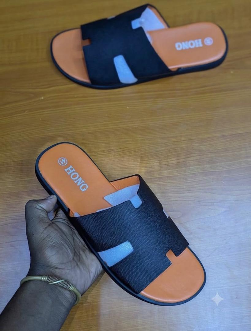 HONG H-Strap Slides - Black Orange