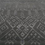 Luxury Moroccan Grey Rug close-up geometric pattern detail