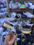 AF1 Style Sneakers - Black Brown Yellow