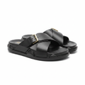 Cross Strap Sandal Black - Studio Shot 1