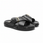 Cross Strap Sandal Black - Studio Shot 1