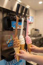 Mashine ya Ice Cream - Ikitoa Ice Cream