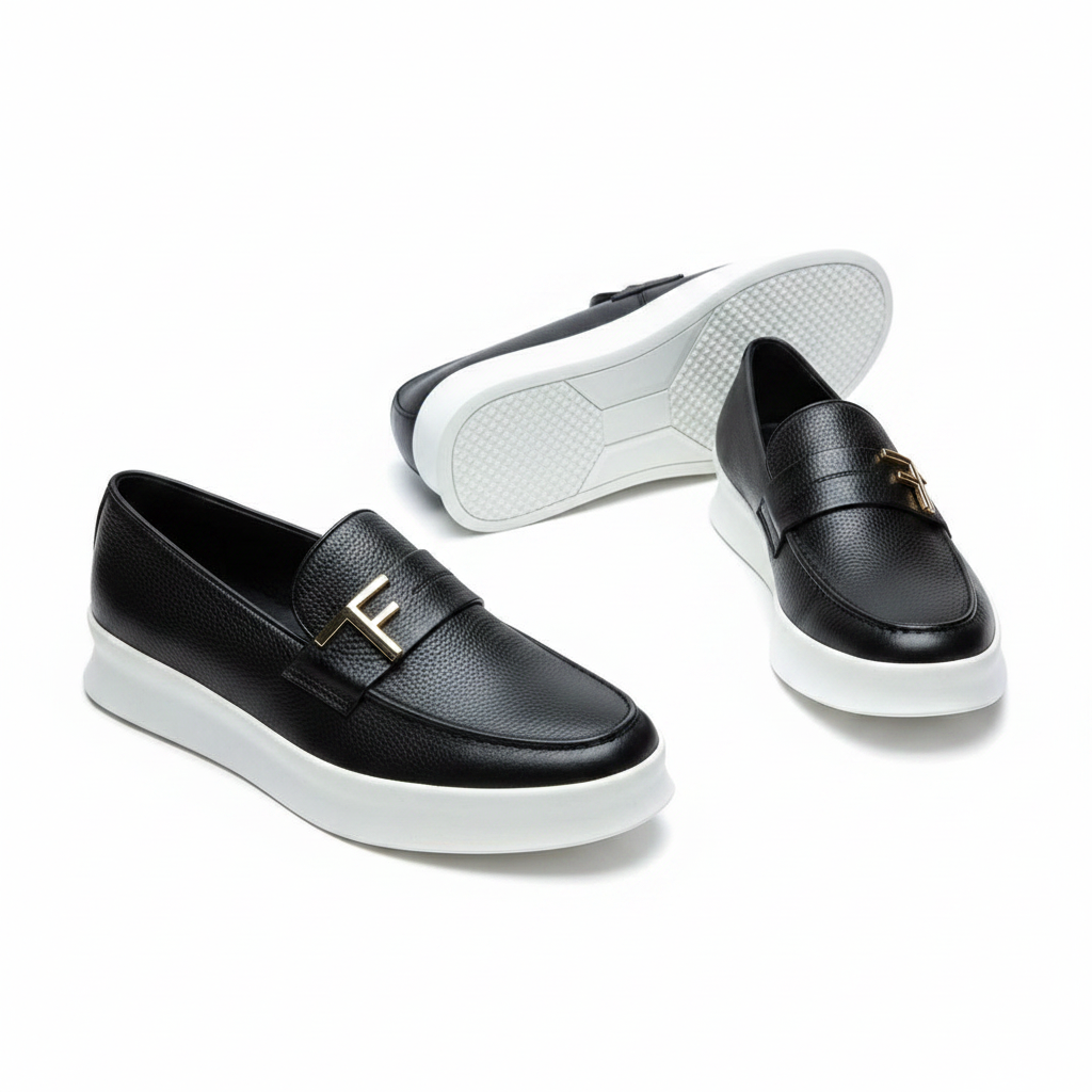 Loafers Black White BG