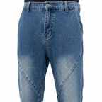 Diagonal Seam Jeans - V-Shape Seam Detail Close Up