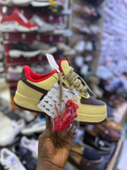 AF1 Style Sneakers - Cream Brown Red