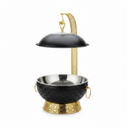 Saving Dish 8L - Nyeusi na Gold Base