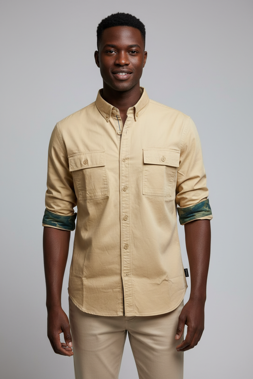 Model Wearing GANT Utility Shirt
